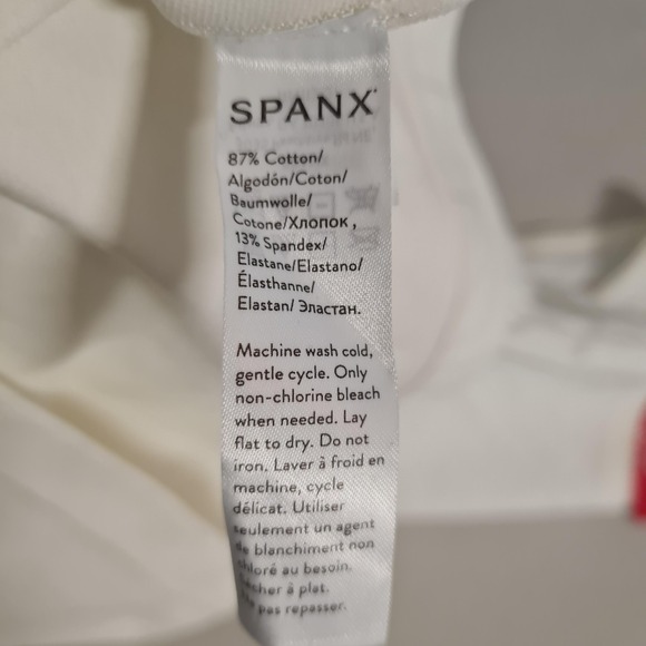 Spanx In & Out Tank Top Womens Medium White Powder Shaping Shapewear Jersey - Picture 16 of 16